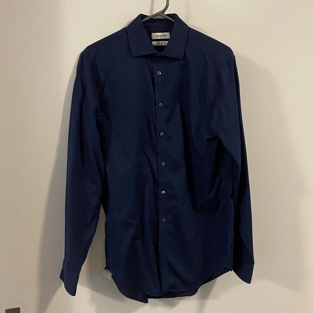 Navy Calvin Klein Button Down Shirt